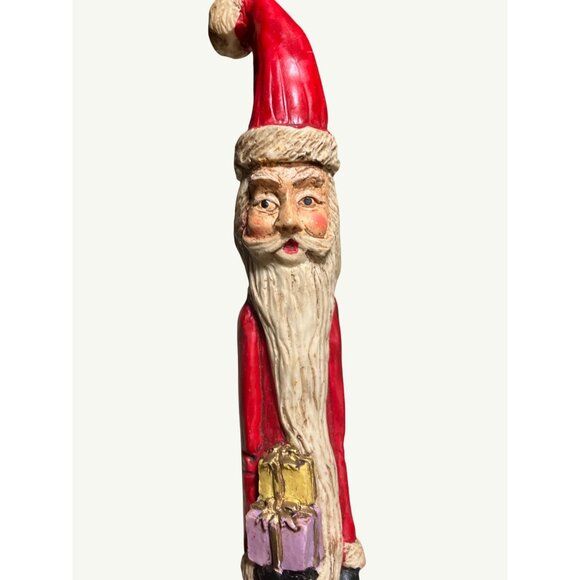 Thin 10 Inch Santa Claus in Chimney Christmas Decoration - Picture 2 of 8